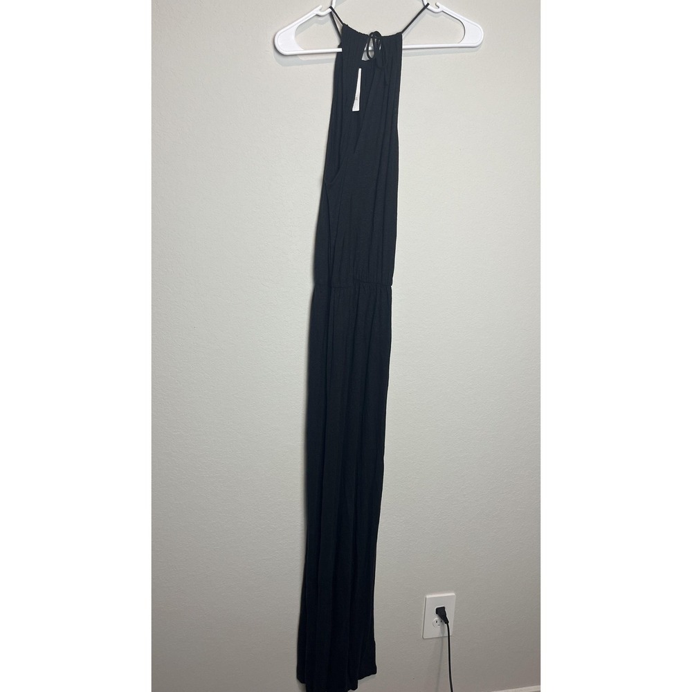 Ann Taylor LOFT Dress Womens S Black Halter Maxi Sundress Beach Jersey Casual - Picture 4 of 8